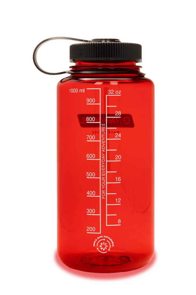 Nalgene Wide Mouth Tritan Sustain Bottle in Red - 1L-1
