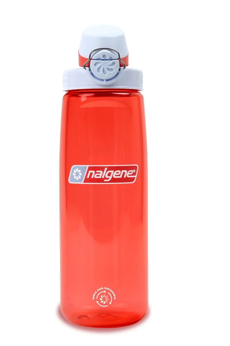 Nalgene 700ml Sustain OTF Bottle in Coral/Frost Cap