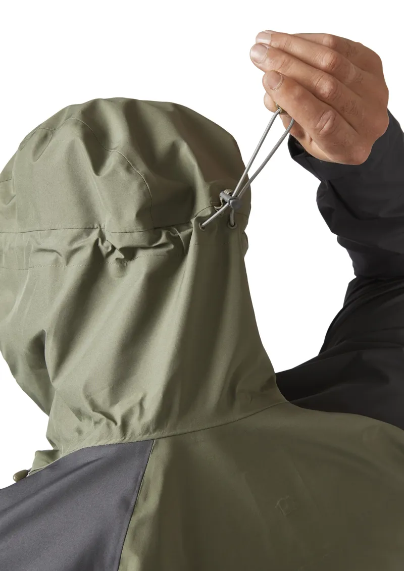 Rab Men's Namche Gore-Tex Paclite Waterproof Jacket in Graphene/Light Khaki-6