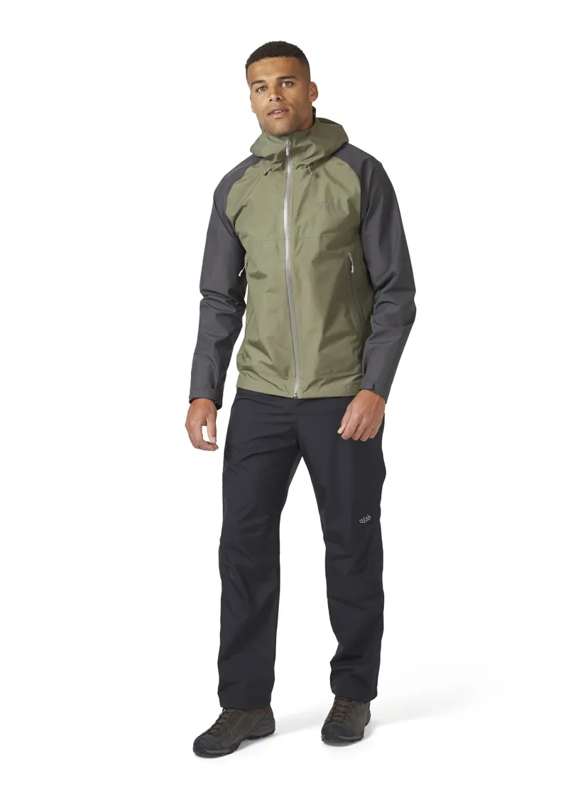 Rab Men s Namche Gore Tex Paclite Waterproof Jacket in Graphene Light Khaki