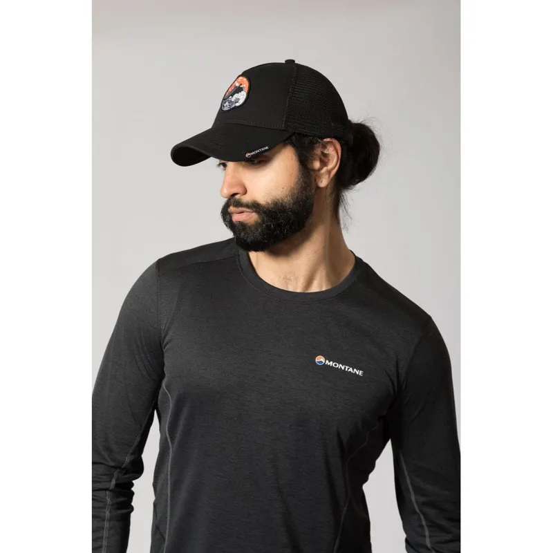 Montane Unisex Basecamp Cap in Black-2