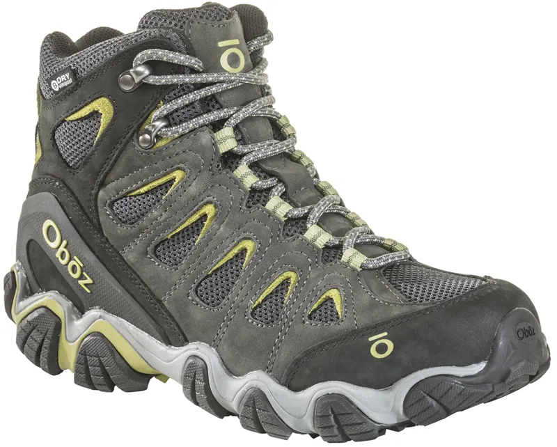 Oboz Men s Sawtooth II Mid Waterproof Boots in Dark Shadow Woodbine Green