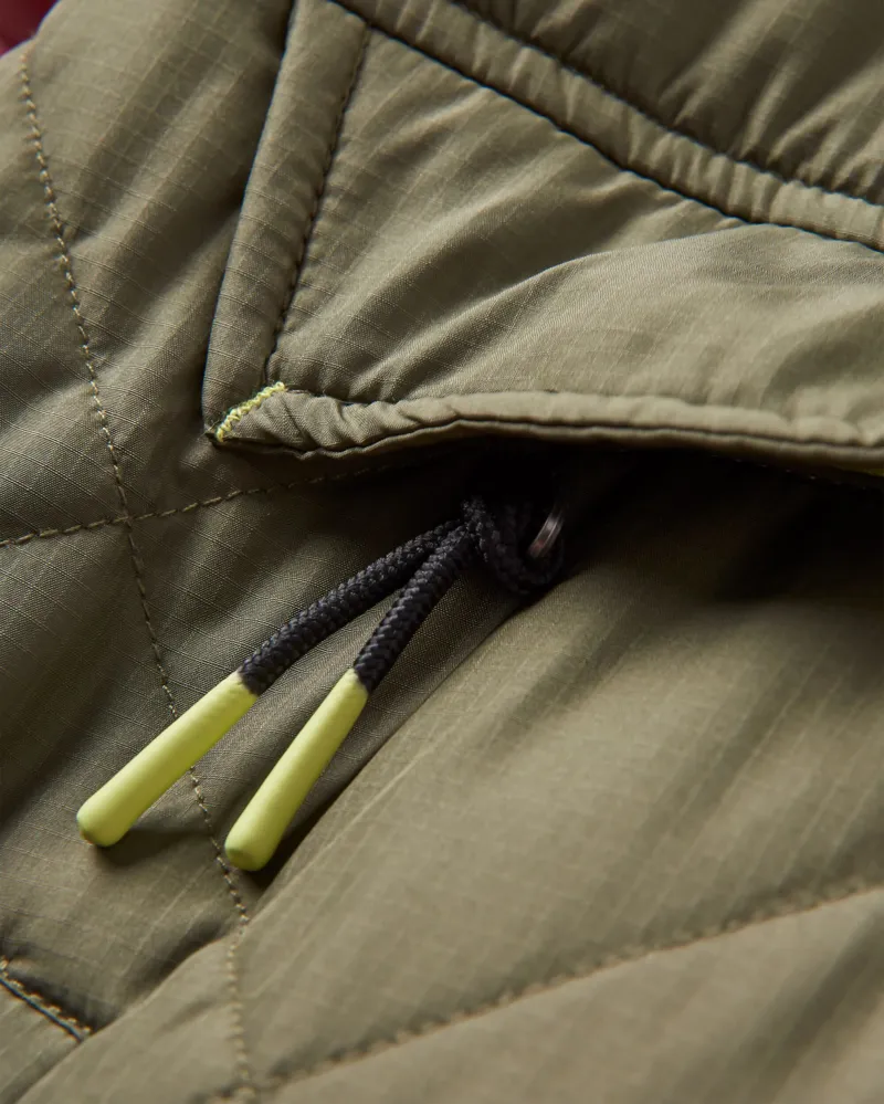 Passenger Women's Ocean Recycled Insulated 1/2 Zip Jacket in Dusty Olive-2