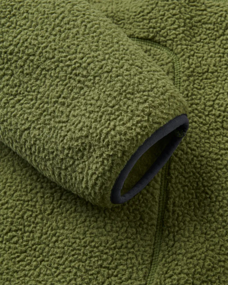 Passenger Men's Offgrid Full Zip Hooded Sherpa Fleece in Khaki-4