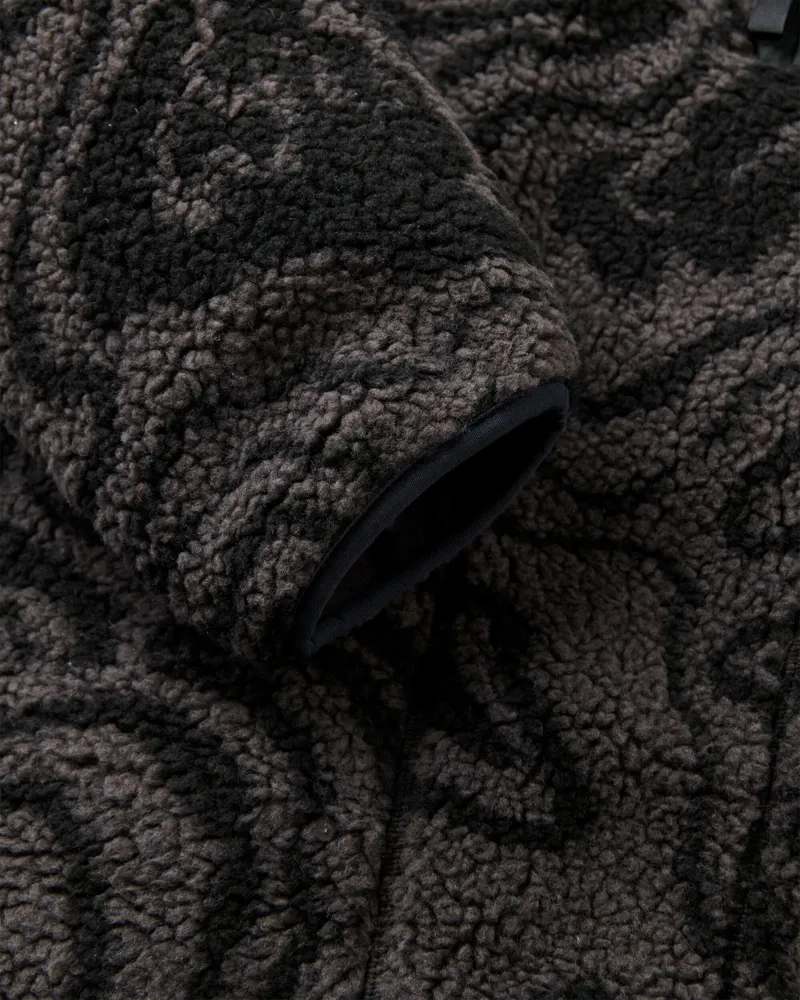Passenger Men's Offroad Sherpa 1/2 Zip Fleece in Strata Swirl Black-5