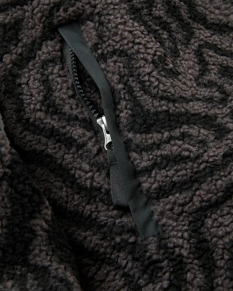 Passenger Men's Offroad Sherpa 1/2 Zip Fleece in Strata Swirl Black-4