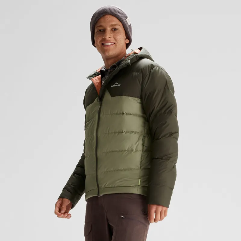 Kathmandu Men's Epiq Hooded Down Jacket in Beech/Dark-8