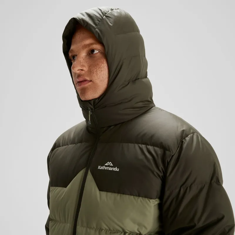 Kathmandu Men's Epiq Hooded Down Jacket in Beech/Dark-10