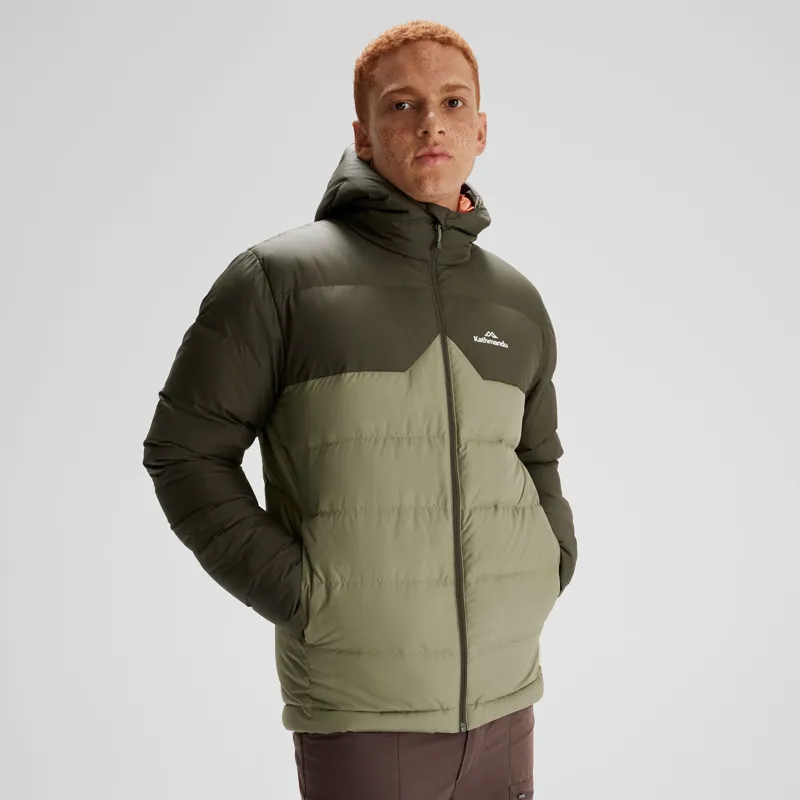 Kathmandu Men's Epiq Hooded Down Jacket in Beech/Dark-7