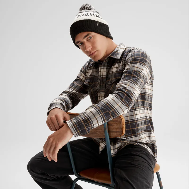 Kathmandu MTN Skies Pompom Beanie in Black/White-2