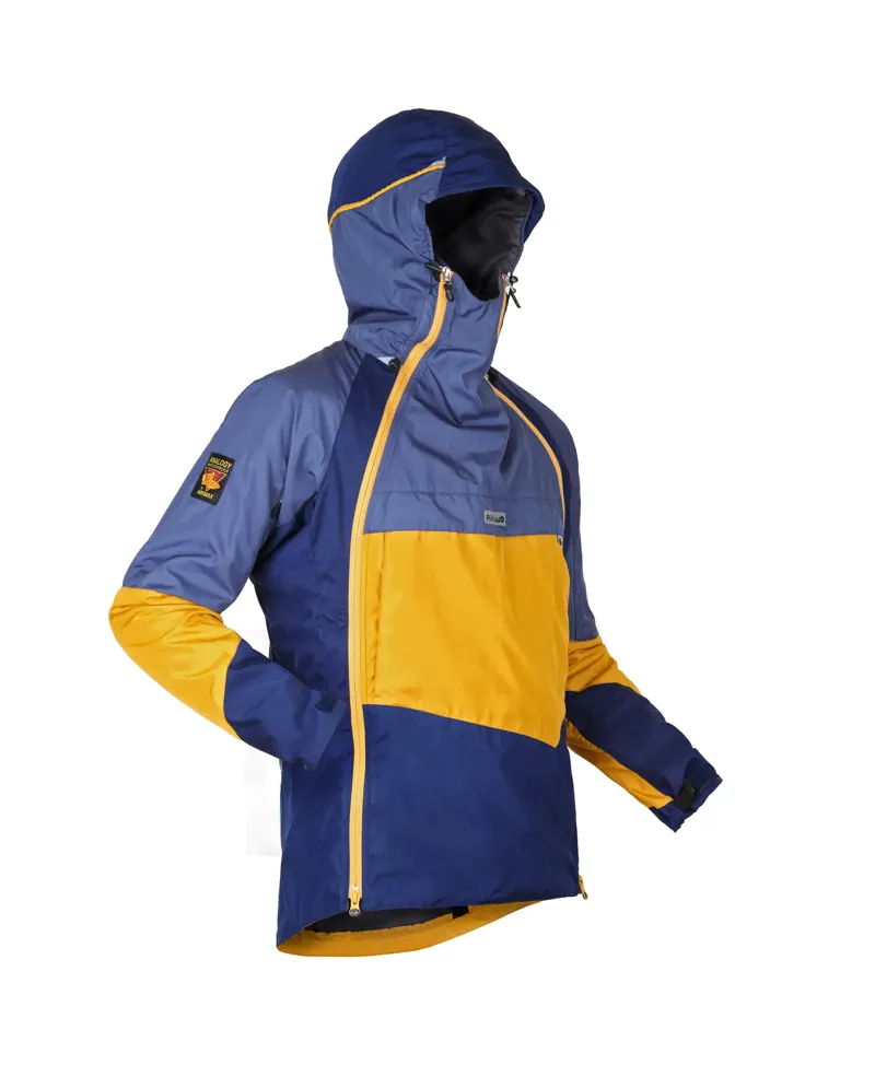 Paramo Men's Velez Evolution Hybrid Waterproof Smock in Midnight/Gold/Indigo-2