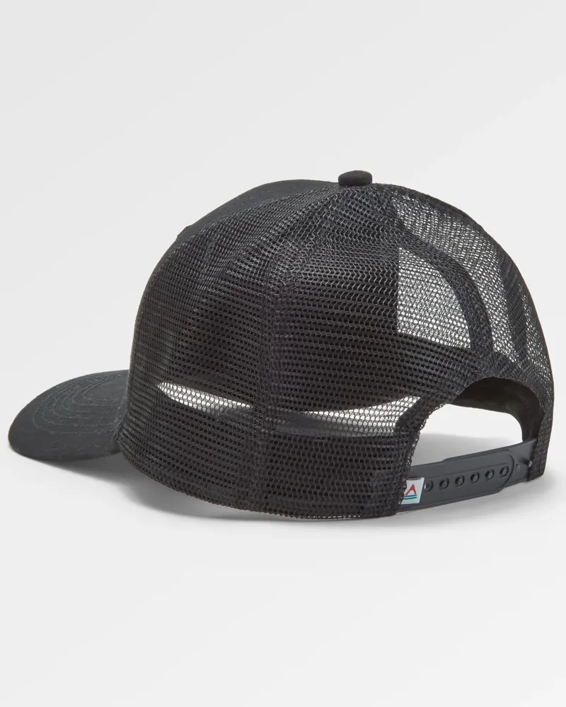 Passenger Organic Cotton Trucker Cap in Black.-1