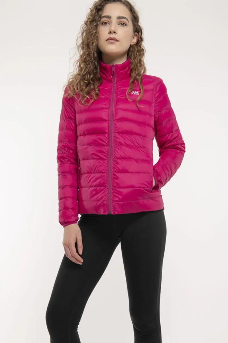 Mac In A Sac Polar Reversible Packable Womens Down Jacket in Fuschia/Navy-1