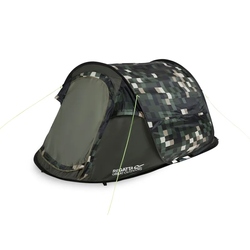 Regatta Malawi V2 2 Person Pop-Up Tent in Pixelated Camo Print
