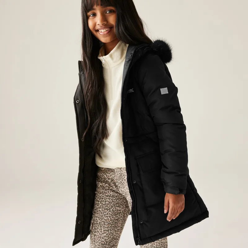 Regatta Kid's Fabrizia II Quilted Jacket in Black-3
