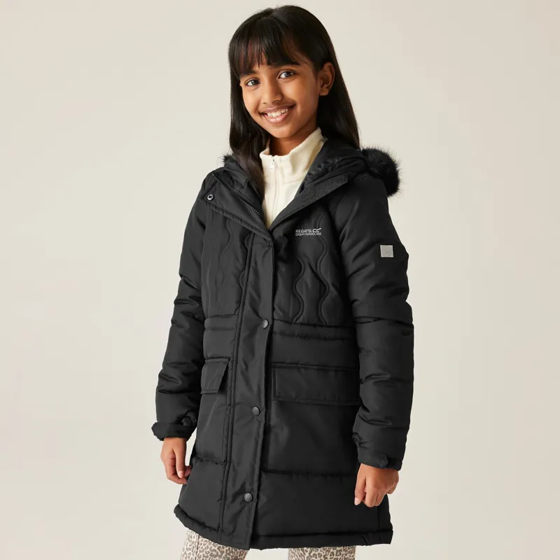Regatta Kid's Fabrizia II Quilted Jacket in Black-4