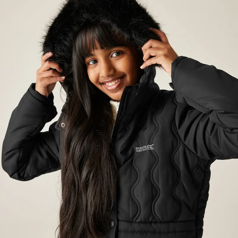 Regatta Kid's Fabrizia II Quilted Jacket in Black-7