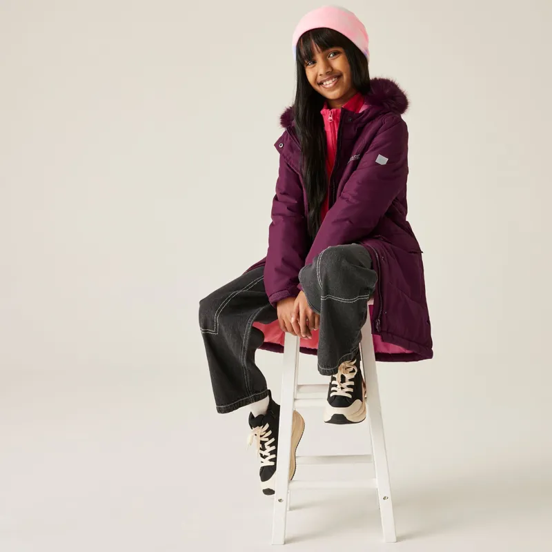 Regatta Kid's Fabrizia II Quilted Jacket in Fig-3