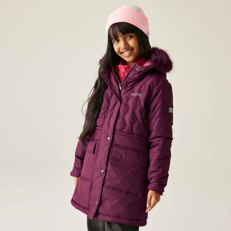 Regatta Kid's Fabrizia II Quilted Jacket in Fig-4