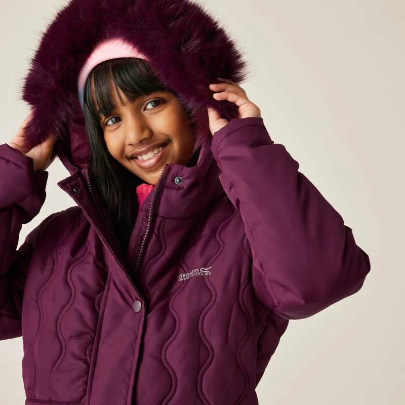 Regatta Kid's Fabrizia II Quilted Jacket in Fig-10