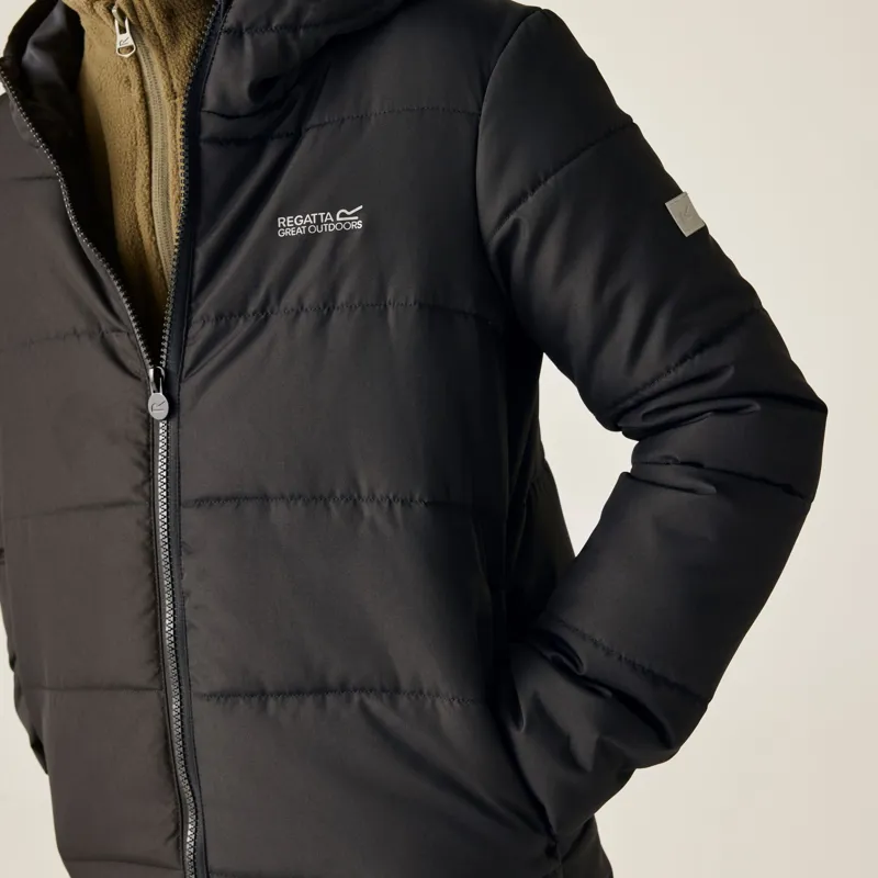 Regatta Kid's Halkner Quilted Jacket in Black-7