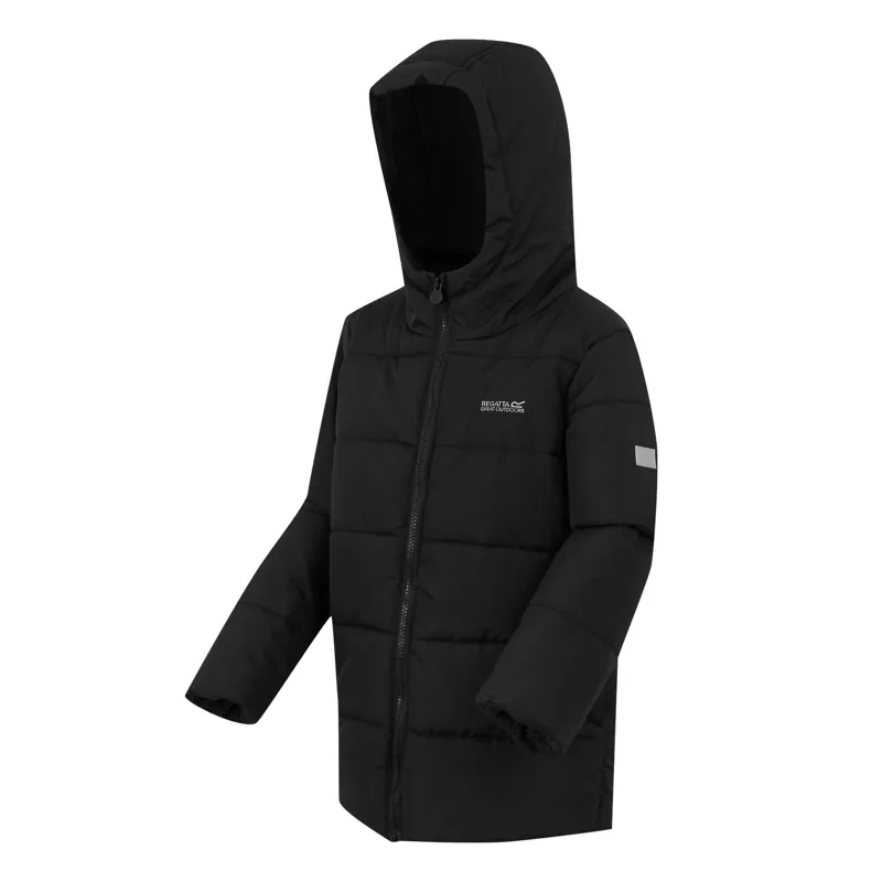 Regatta Kid's Halkner Quilted Jacket in Black-1
