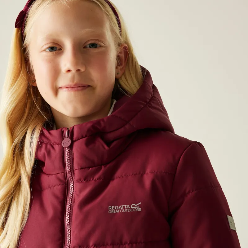 Regatta Kid's Halkner Quilted Jacket in Dark Pimento-6