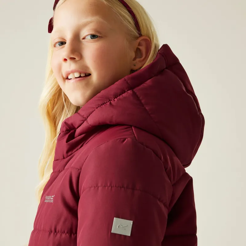 Regatta Kid's Halkner Quilted Jacket in Dark Pimento-7