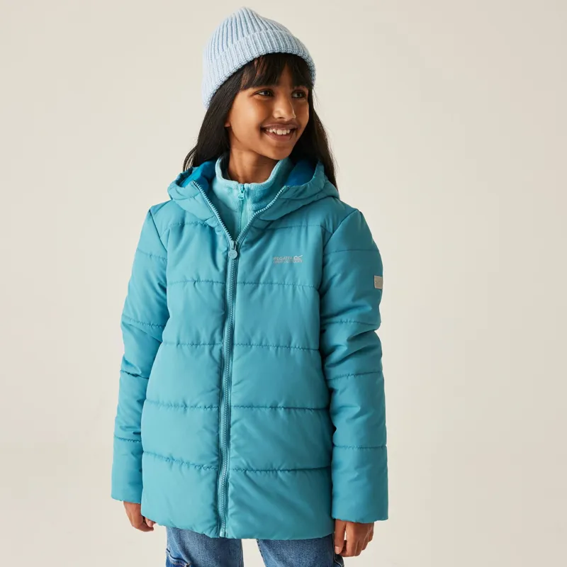 Regatta Kid's Halkner Quilted Jacket in Storm Blue-3