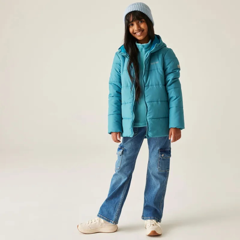 Regatta Kid's Halkner Quilted Jacket in Storm Blue-5