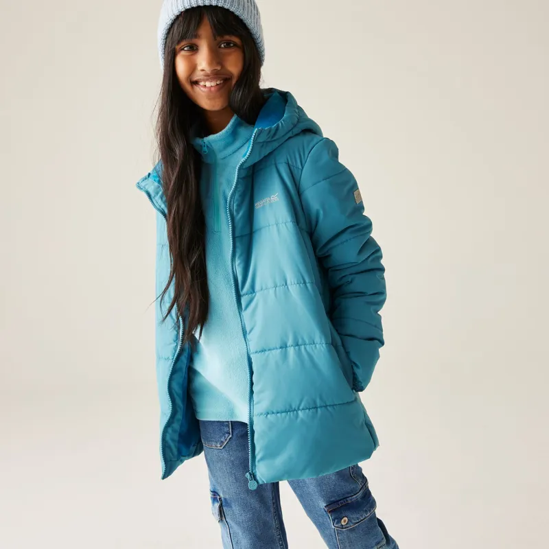 Regatta Kid's Halkner Quilted Jacket in Storm Blue-7