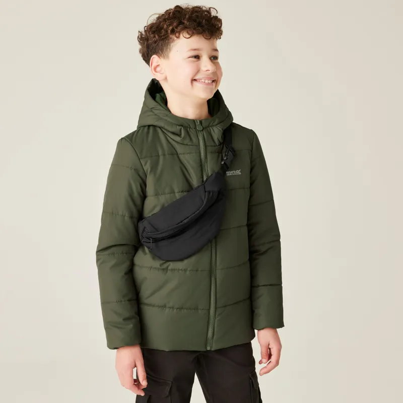 Regatta Kid's Halkner Quilted Jacket in Olive Night-3
