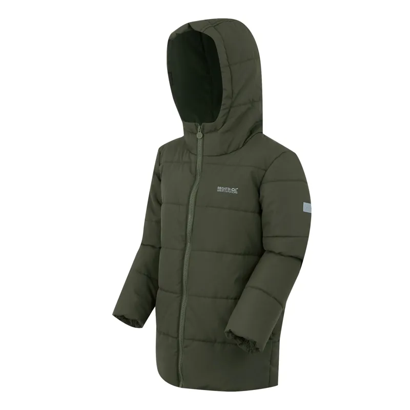 Regatta Kid's Halkner Quilted Jacket in Olive Night-1
