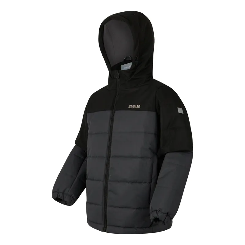 Regatta Kid's Lofthouse Insulated Jacket in Black/Seal Grey-1