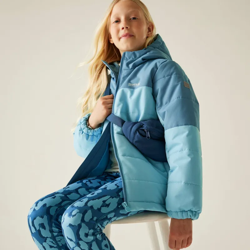 Regatta Kid's Lofthouse Insulated Jacket in Storm Blue/Nordic Blue-6