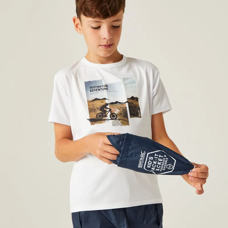 Regatta Kid's Pack It III Waterproof Jacket in Midnight -5