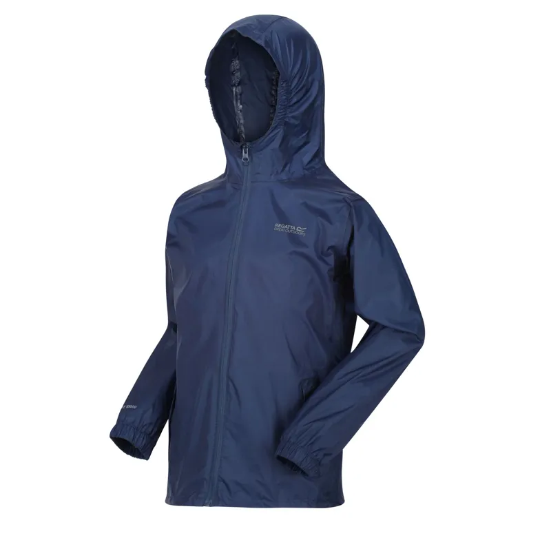 Regatta Kid's Pack It III Waterproof Jacket in Midnight -2