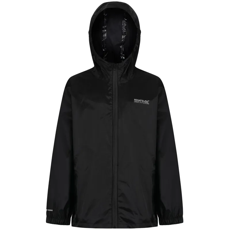 Regatta Kid's Pack It III Waterproof Jacket in Black