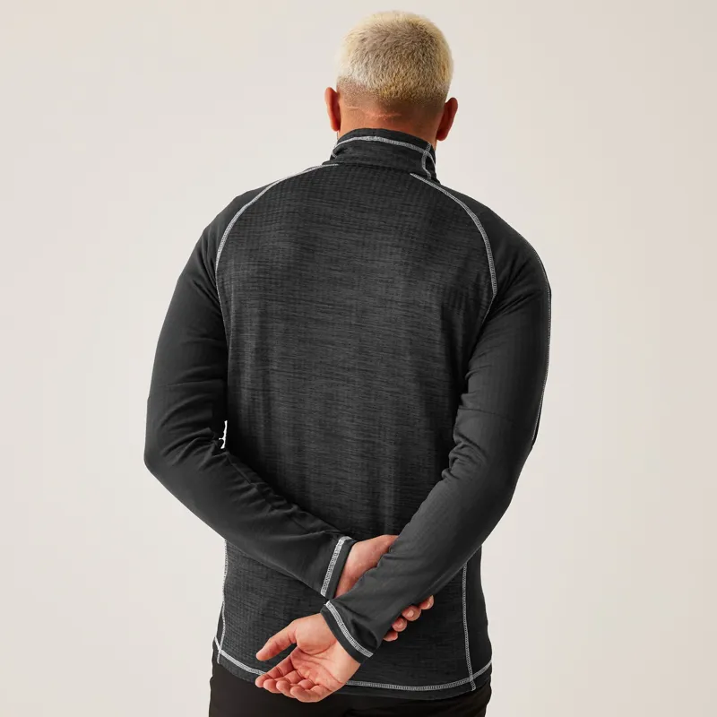 Regatta Men's Hepley Half Zip Lightweight Fleece in Ash/Black-4