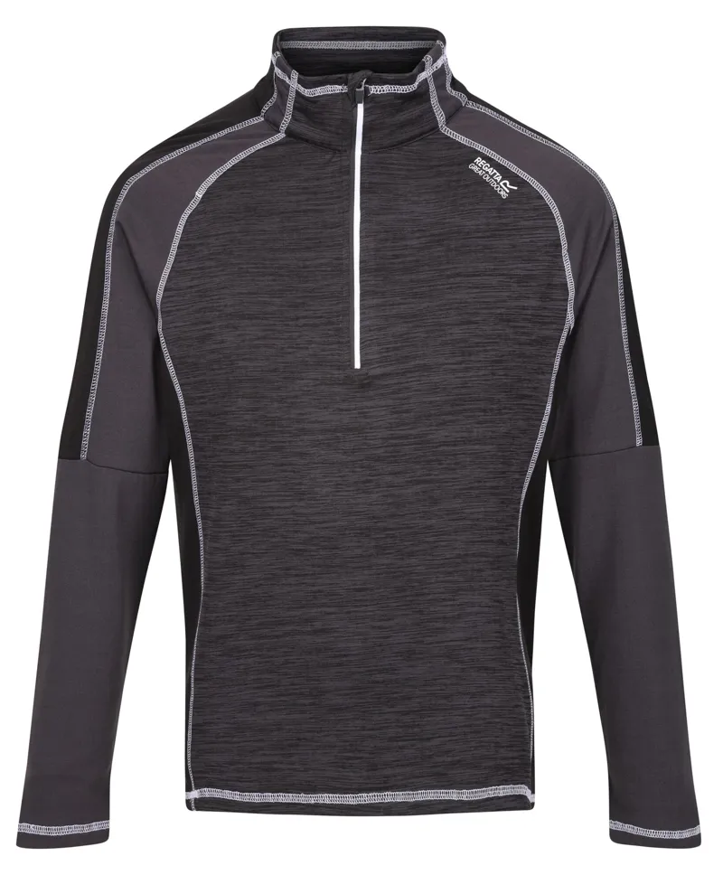 Regatta Men's Hepley Half Zip Lightweight Fleece in Ash/Black