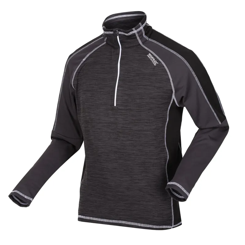 Regatta Men's Hepley Half Zip Lightweight Fleece in Ash/Black-1