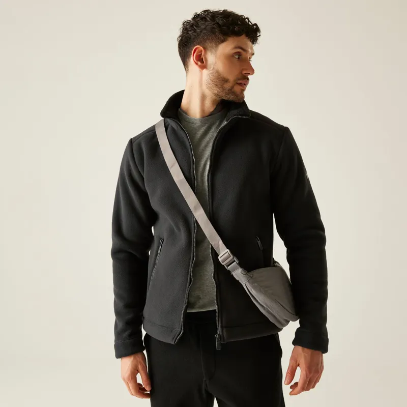 Regatta Men's Garrian II Full Zip Fleece in Ash/Black-4