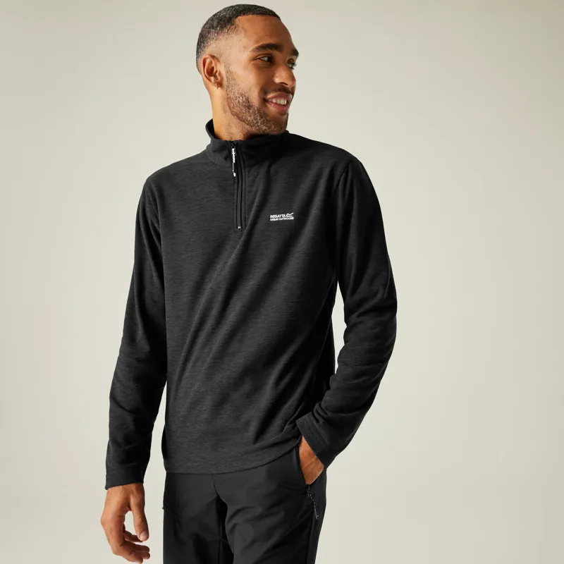 Regatta Men's Thompson Marl Half Zip Fleece in Ash-3