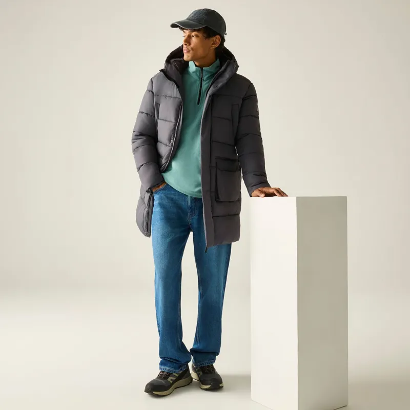 Regatta Men's Marek Longline Jacket in Iron-3