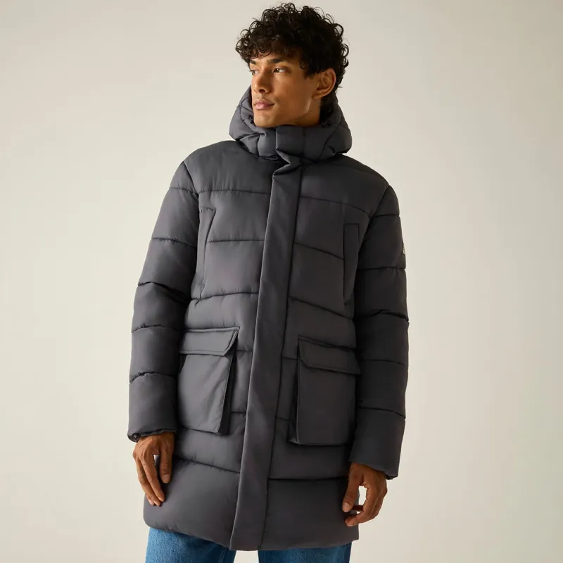 Regatta Men's Marek Longline Jacket in Iron-4