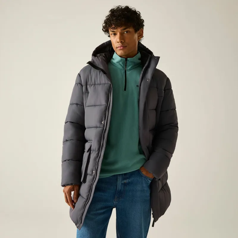 Regatta Men's Marek Longline Jacket in Iron-6