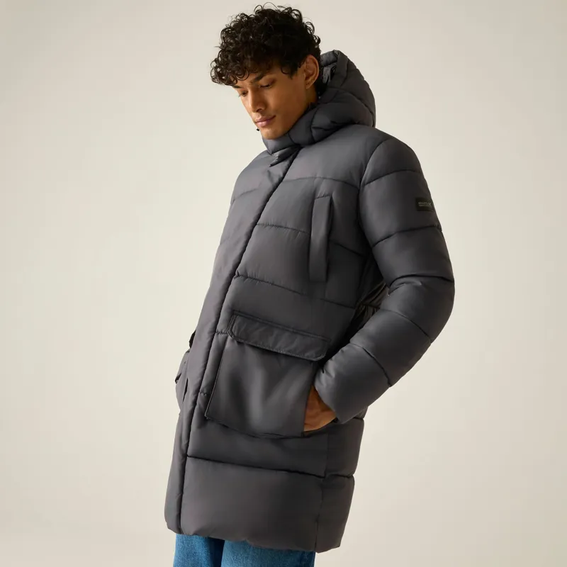 Regatta Men's Marek Longline Jacket in Iron-10