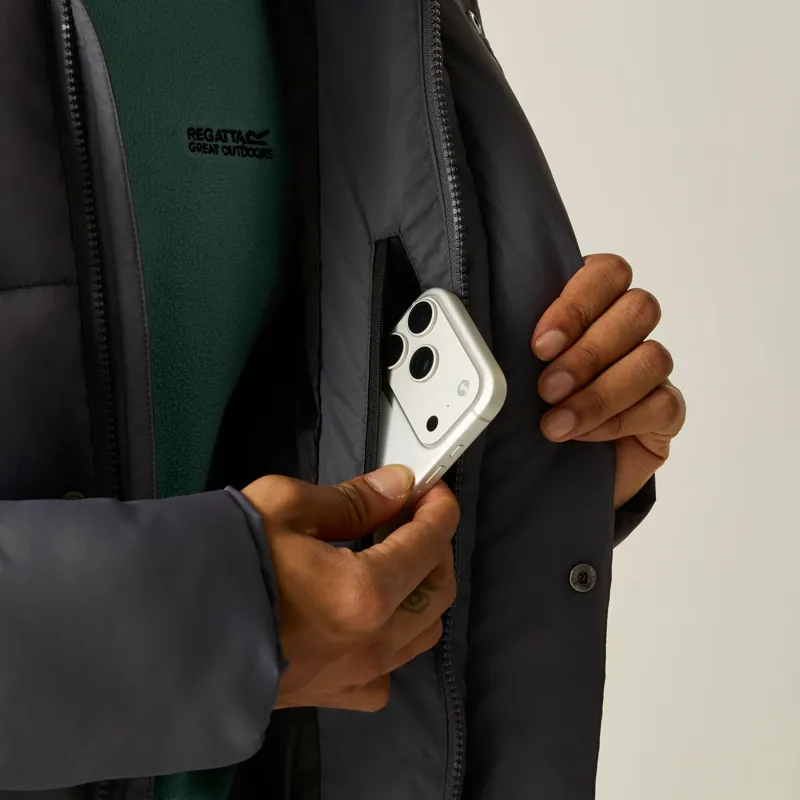 Regatta Men's Marek Longline Jacket in Iron-11