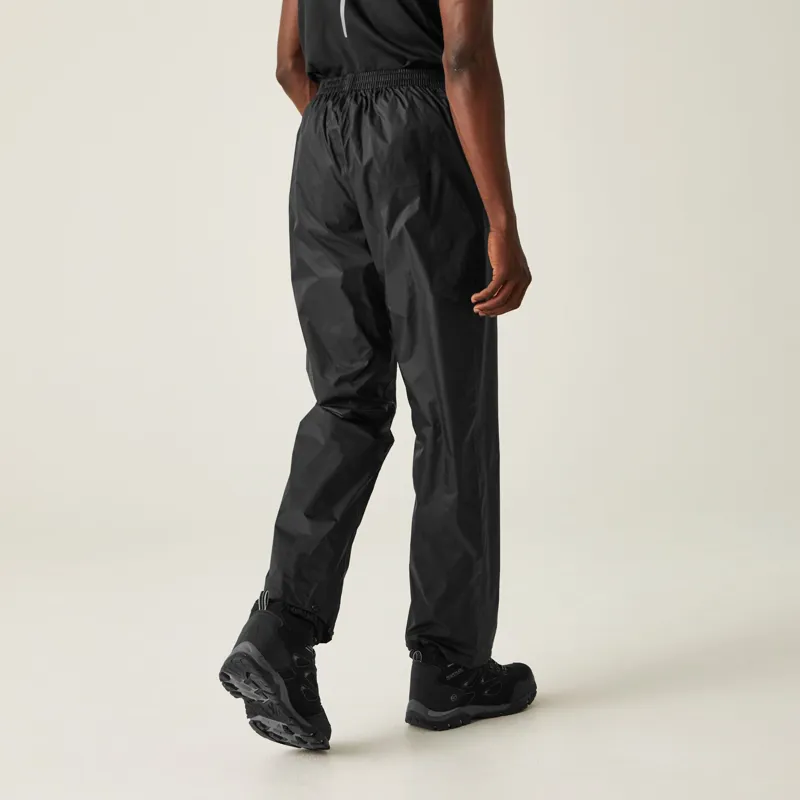 Regatta Men's Pack-It Waterproof Overtrousers in Black-4