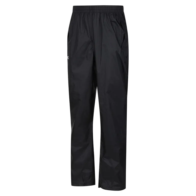 Regatta Men's Pack-It Waterproof Overtrousers in Black-2
